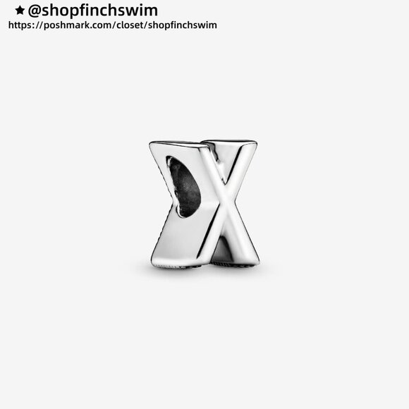 Pandora Letter X Alphabet Charm - Picture 1 of 6